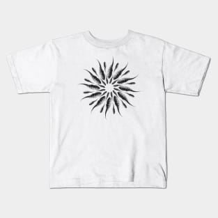 Mandala Circle Black Kids T-Shirt
